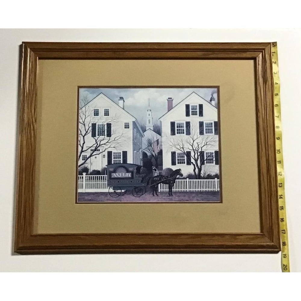 Charles Wysocki‎ Framed Art "My Milkman" Americana Framed 23x19 Folk Art